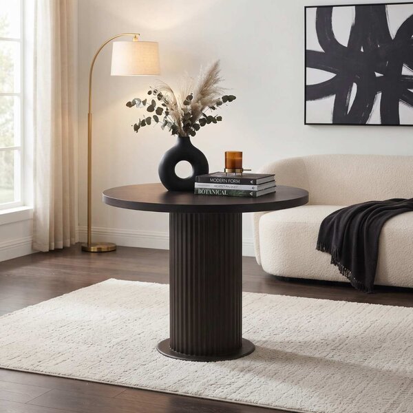 Masă rotundă bucătărie Florys Wenge, Blat din PAL, Picior din MDF, Ø90 × 75 cm