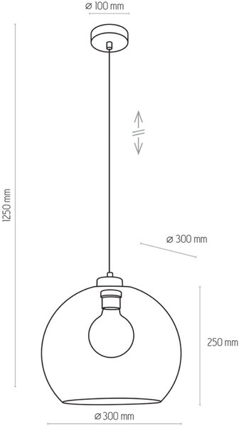 TK Lighting Cubus lampă suspendată 1x15 W negru-chihlimbar 2064