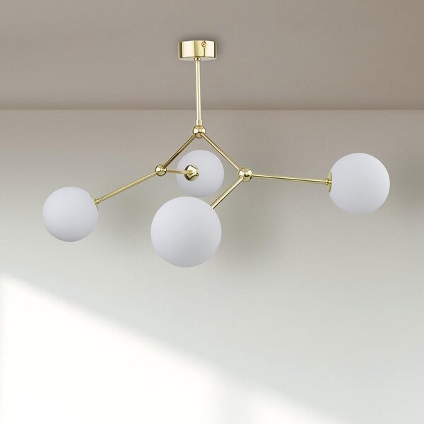 TK Lighting Fairy lampă de tavan 4x6 W alb-auriu 6470