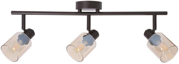 Candellux Agra lampă de tavan 3x40 W negru-chihlimbar 93-25050