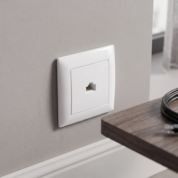 Priză RJ45 OSTE JNH010-S WHITE