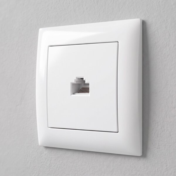 Priză RJ45 OSTE JNH010-S WHITE