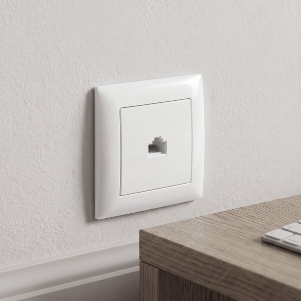 Priză RJ45 OSTE JNH010-S WHITE
