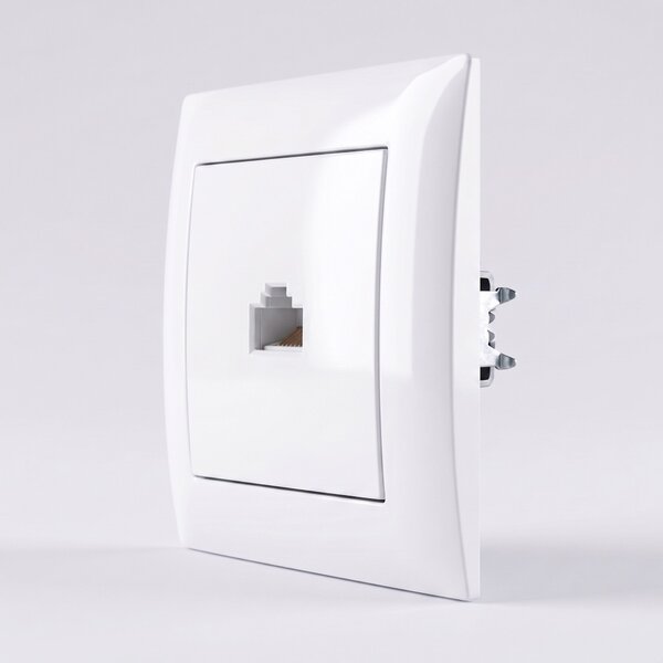 Priză RJ45 cu Ramă OSTE JNH010-S WHITE