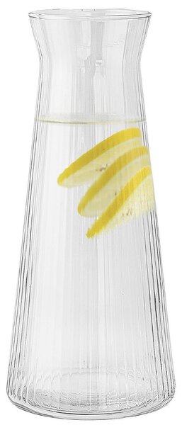 Carafa eleganta Pufo Line din sticla pentru apa, limonada sau suc, 1L