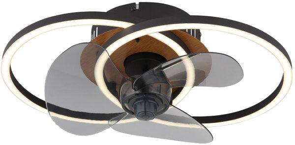 Globo Lighting Karen lampă de tavan 1x24 W negru-maro 03661