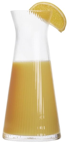 Carafa eleganta Pufo Line din sticla pentru apa, limonada sau suc, 1L