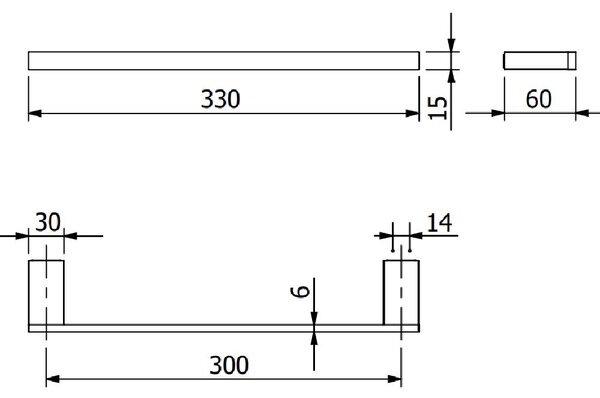 Kludi Vela C bară prosop alb 3196253
