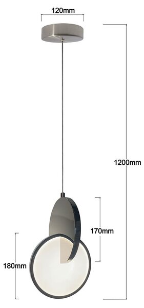 Light Prestige Circlo lampă suspendată 1x8 W crom LP-1311/1P CH