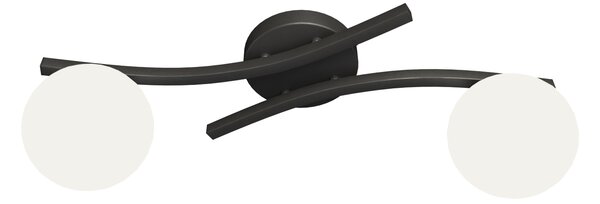 Emibig Opus lampă de tavan 2x10 W alb-negru 1390/2