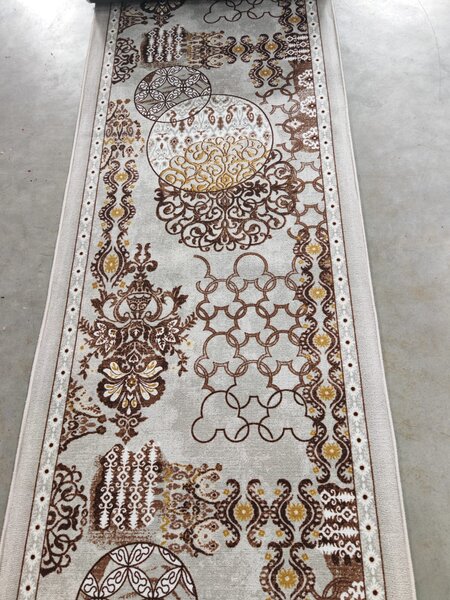 Traversa Model Print Zara 01506, Diverse Latimi, Gri 60 x 200, Dreptunghi