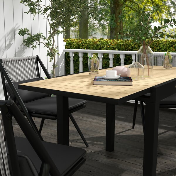 Outsunny Masă extensibilă pentru terasă, cu 4-6 locuri, 81-162 cm | Aosom Romania