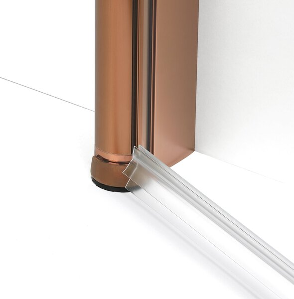 New Trendy New Soleo Copper Brushed cabină de duș 120x110 cm dreptunghiular cupru periat/sticlă transparentă K-2000