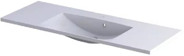 Oristo Uni lavoar 120x46.5 cm dreptunghiular mobilier alb luciu UME-AM-120-92-C-BO