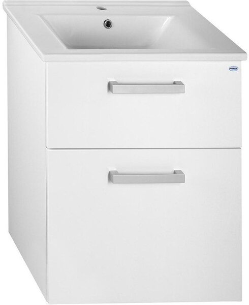 Aqualine Zuno lavoar 65x45 cm dreptunghiular clasică-mobilier alb luciu 9065