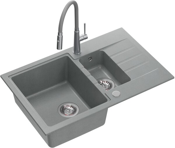 Quadron Peter chiuveta cu baterie gri/oțel HCQP57850SZK_3922505BSGR