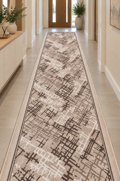 Traversa Model Print Zara 01319, Diverse Latimi, Beige 60 x 200, Dreptunghi