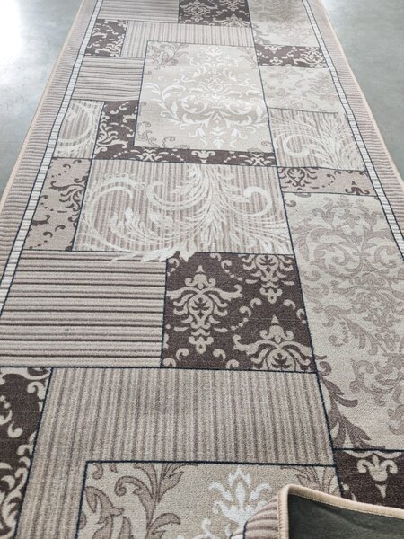 Traversa Model Print Zara 00744, Diverse Latimi, Beige 60 x 200, Dreptunghi