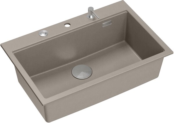 Quadron Marc chiuveta graniteq 76x50 cm gri/grafit/onix-bej HQM7650U4_BS
