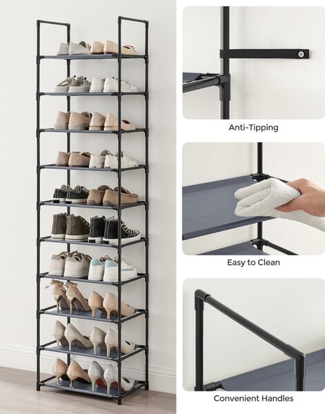 Pantofar modular Songmics Gri 45x28x173 cm