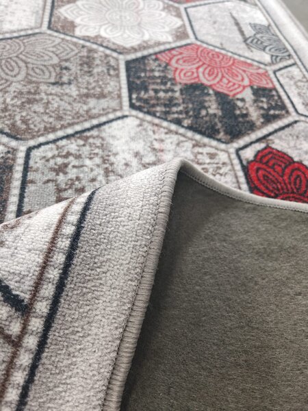 Traversa Model Print Zara 01608, Diverse Latimi, Gri 60 x 200, Dreptunghi
