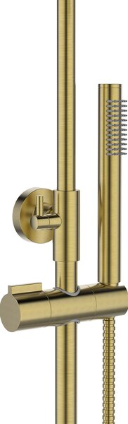 Invena Alonia set de duș perete cu duș de ploaie auriu AU-70-D09