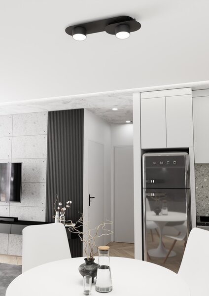 Emibig Stilo lampă de tavan 2x12 W negru 1449/2