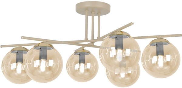 Kaja Felix lampă de tavan 6x10 W chihlimbar-bej K-5784