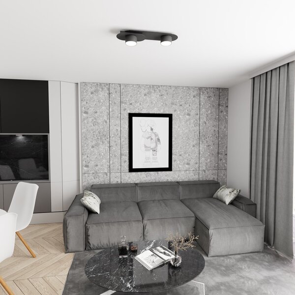 Emibig Stilo lampă de tavan 2x12 W negru 1449/2