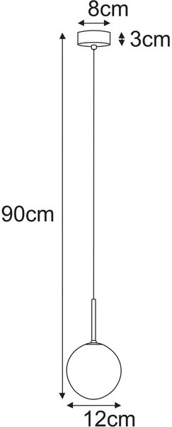 Kaja Aura lampă suspendată 1x10 W negru-transparent K-5680