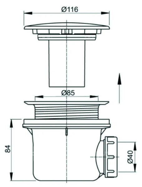 Schedline sifon cădiță duș SDB90AK