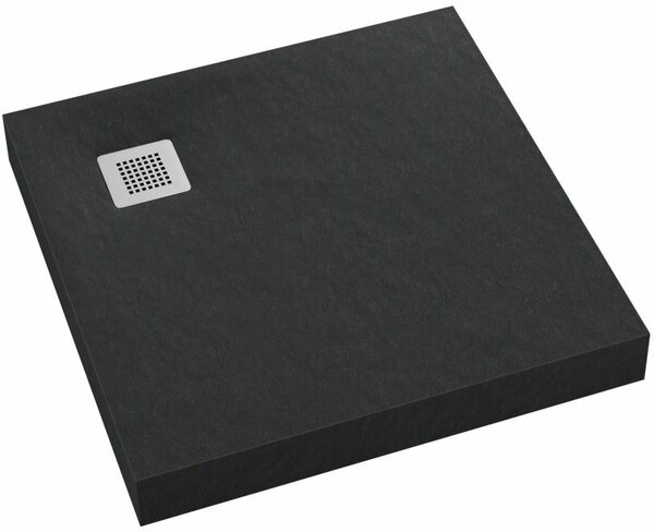 Schedpol New Horizons Black Stone cădiță de duș pătrată 90x90 cm negru 3.3301/C/ST-M2