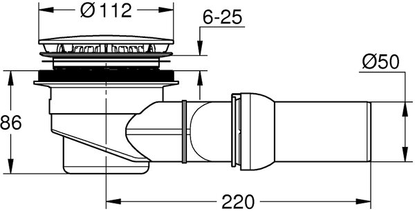 Grohe sifon cădiță duș 49534SH0