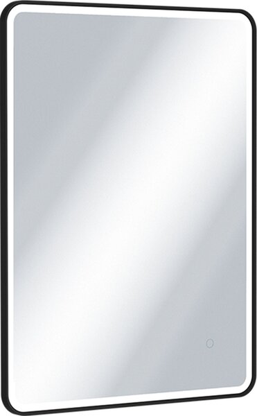Excellent Corido oglindă 60x80 cm dreptunghiular cu iluminare cu covoraș de încălzire negru DOEX.CO080.060.BL