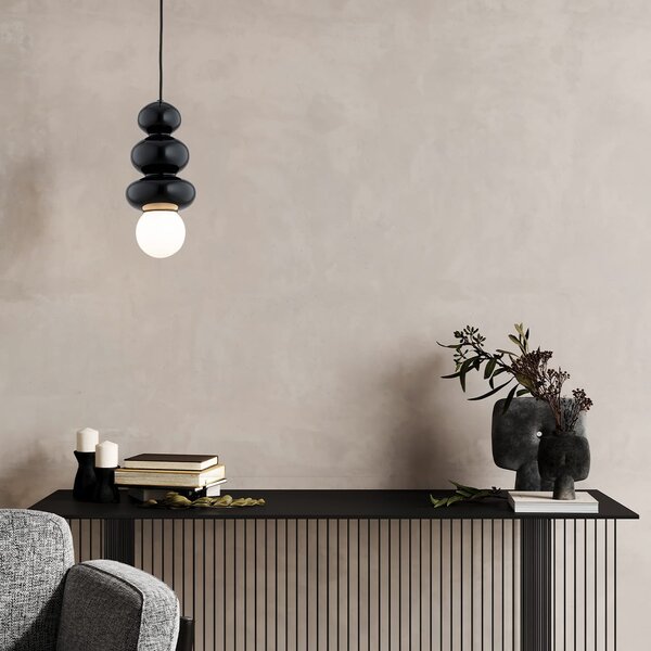 Argon Orlando Plus lampă suspendată 1x6 W negru-opal 8788