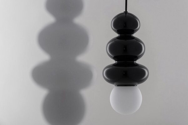 Argon Orlando Plus lampă suspendată 1x6 W negru-opal 8788