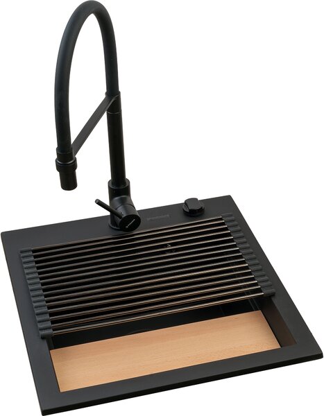 Pyramis Siros chiuveta cu baterie negru/negru 079822801S
