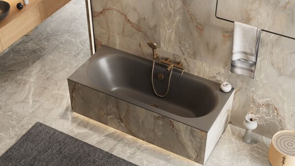 Excellent Oceana cadă dreptunghiulară slim 170x75 cm WAEX.OCE17GRMS