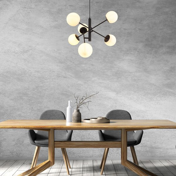 Rabalux Meduza lampă de tavan 6x20 W alb-negru 72194
