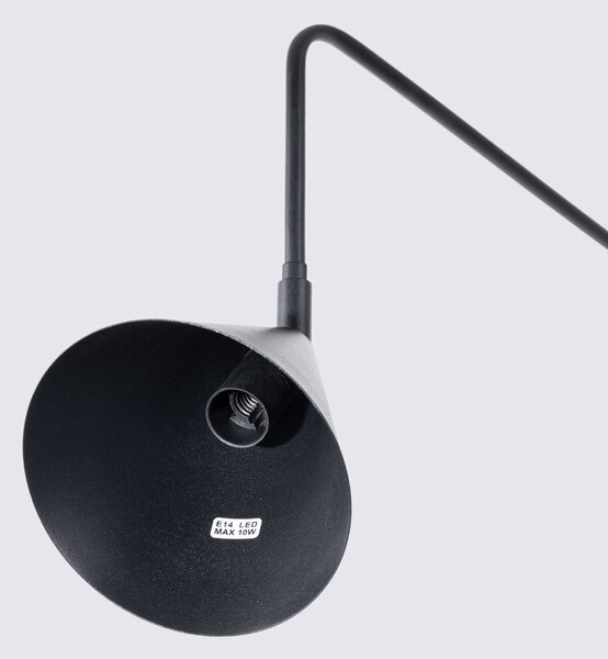 Sollux Lighting Nox lampă de perete 1x10 W negru SL.1697