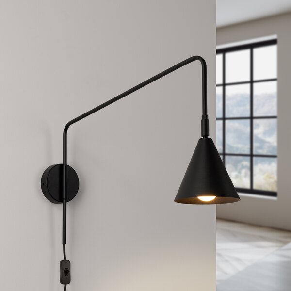 Sollux Lighting Nox lampă de perete 1x10 W negru SL.1697