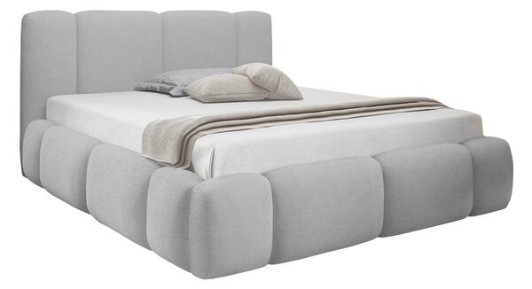 Pat Baltimore 211Dublu, Gri deschis, 160x200, Tapiterie, Somiera patSomiera pat, 19x23x10cm