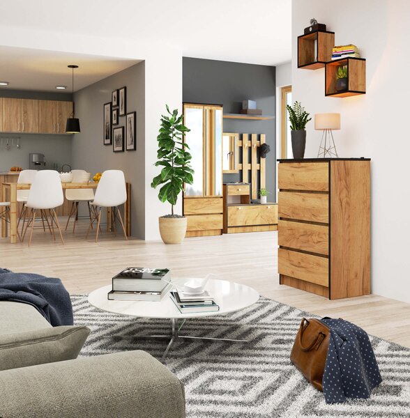 Comodă Keanu K60 4SZ (stejar craft). Promo -20%. 1152056