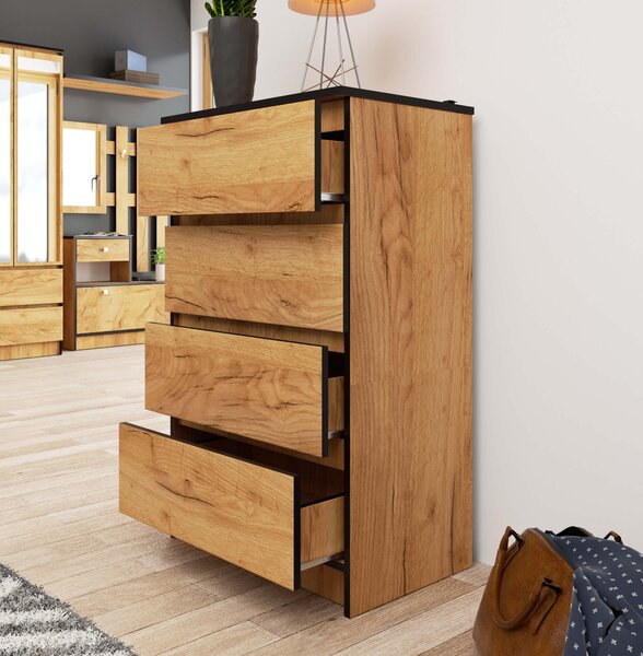 Comodă Keanu K60 4SZ (stejar craft). Promo -20%. 1152056