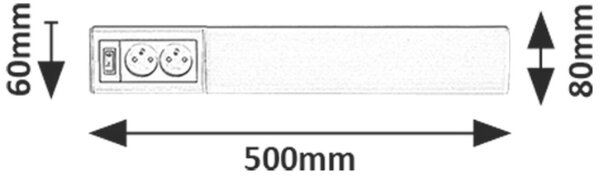 Rabalux Bath2E lampă de sub dulap 1x10 W alb 78040