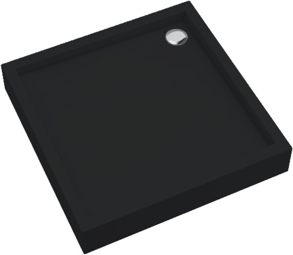 Schedpol Medium Black Mat cădiță de duș pătrată 90x90 cm negru 3.4731/C/MG