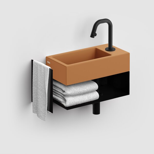 Clou Flush lavoar 36x18 cm dreptunghiular clasică-de blat maro/bej mat CL/03.36030