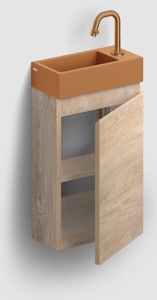 Clou Flush lavoar 36x18 cm dreptunghiular clasică-de blat maro/bej mat CL/03.36030