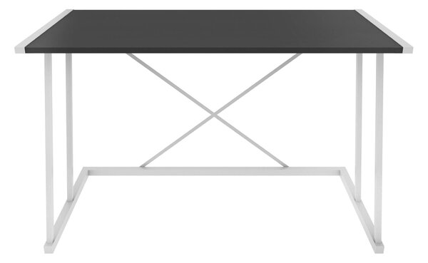 Masa birou Adelaide, gri/alb, PAL/metal, 114x60x75 cm