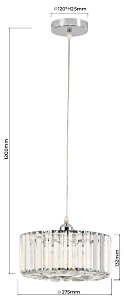 Light Prestige Vetro lampă suspendată 1x15 W auriu LP-2910/1P GD round